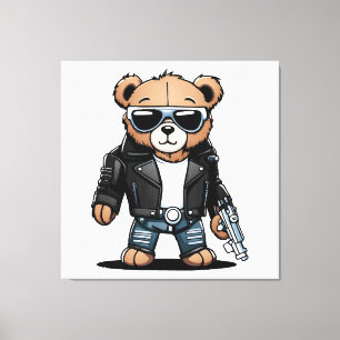 Cute Teddy Memes Canvas Print