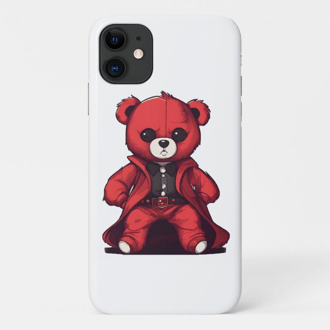 Cute teddy red boy Case-Mate iPhone case (Back)