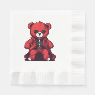 Cute teddy red boy napkin