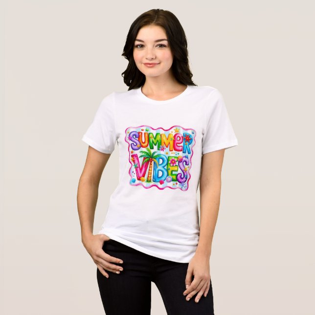 Cute Teddy summer  Tri-Blend Shirt (Front Full)