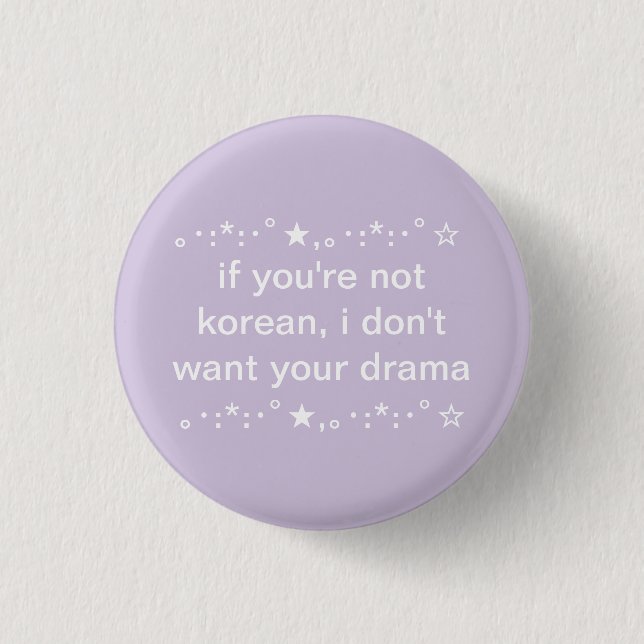 Cute Teen Aesthetic Kpop & Kdrama 3 Cm Round Badge (Front)