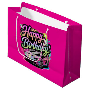 Cute teen girls Happy Birthday party Large Gift Bag