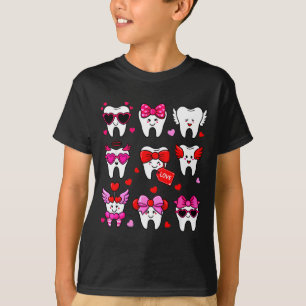 Cute Teeth Love Valentine's Day Dental  T-Shirt