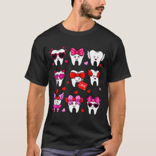Cute Teeth Love Valentine's Day Dental  T-Shirt