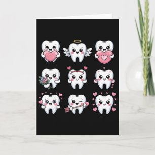 Cute Teeth Valentine Heart Dental Hygienist Dentis Card