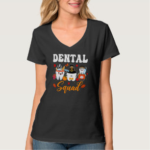 Cute Teeth Wearing Pilgrim Turkey Dental Squad Tha T-Shirt