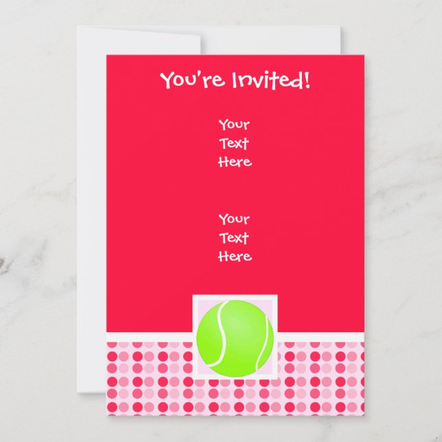 Cute Tennis Ball Invitation (Front)