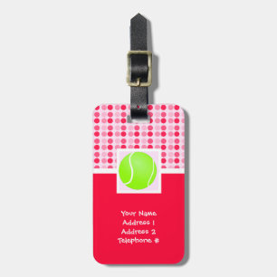 Cute Tennis Ball Luggage Tag