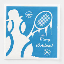 Cute tennis ball snowman winter Christmas Holiday