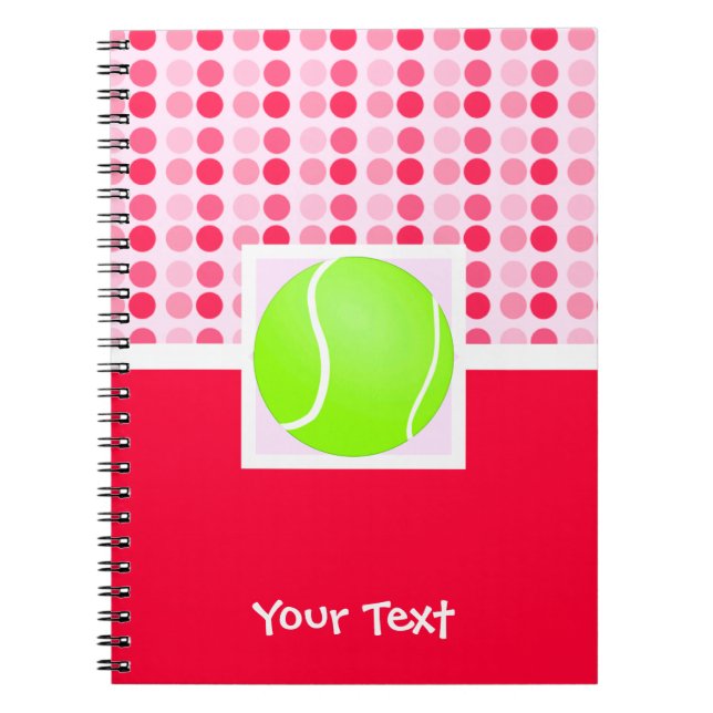 Cute Tennis Ball Spiral Notebook (Front)