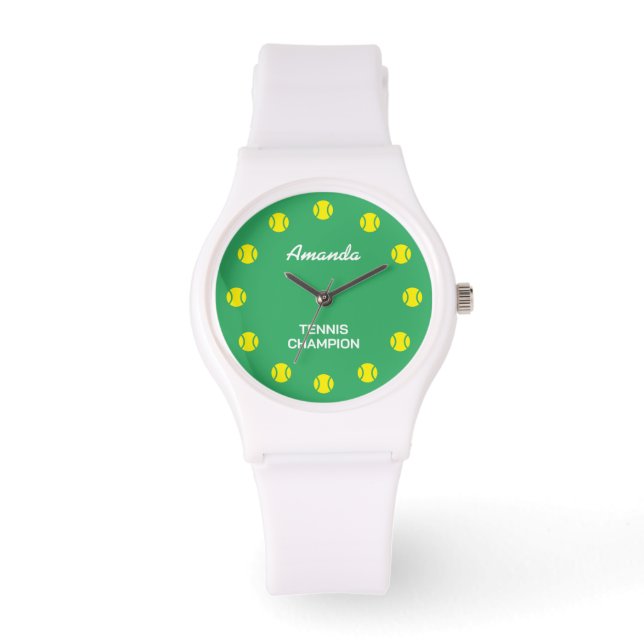 Cute tennis ball sports watch gift for women (Front)