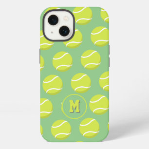 cute tennis balls pattern monogrammed iPhone 13 case