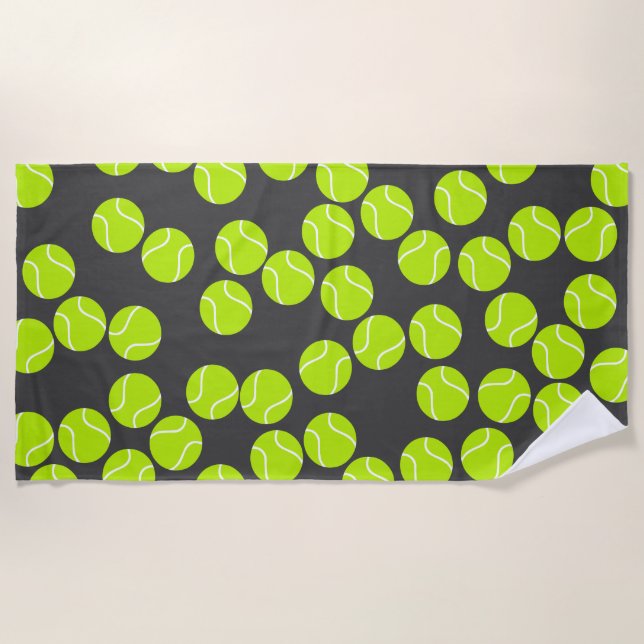 Cute Tennis Beach Towel (Front)