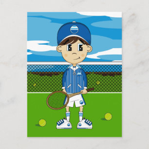 Cute Tennis Boy Postcard