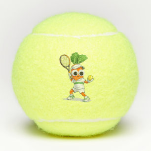 Cute Tennis Carrot – Funny Sports Mascot Balls