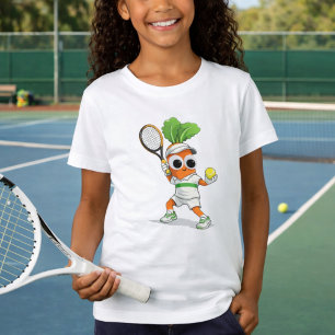 Cute Tennis Carrot – Funny Sports Veggie T-Shirt