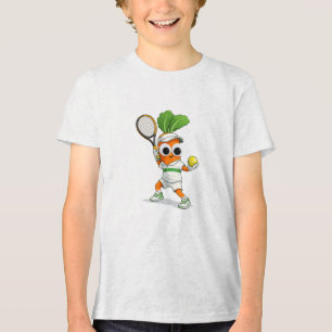 Cute Tennis Carrot – Funny Sports Veggie Tri-Blend Shirt