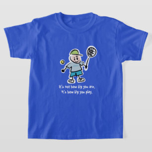 Cute tennis cartoon t shirt for sporty kids