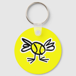 Cute tennis chick keychain gift
