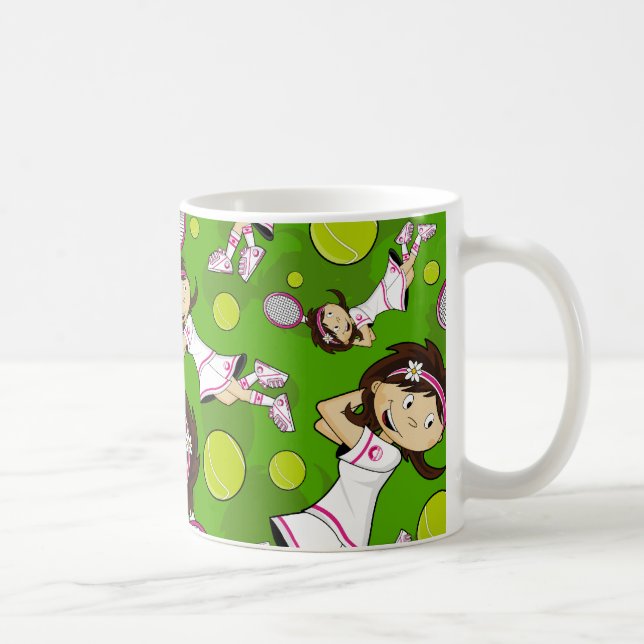 Cute Tennis Girl Mug (Right)