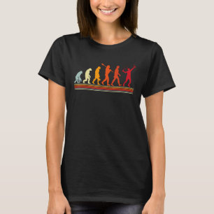 Cute Tennis Player Evolution Retro Vintage Colour, T-Shirt