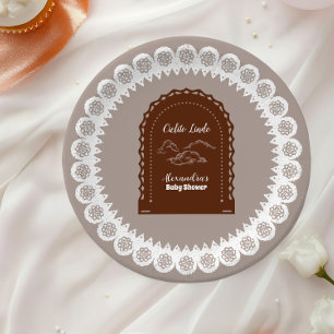 Cute Terracotta Mexican Cielito Lindo Baby Shower  Paper Plate