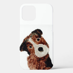 Cute Terrier Dog Art iPhone 12 Case