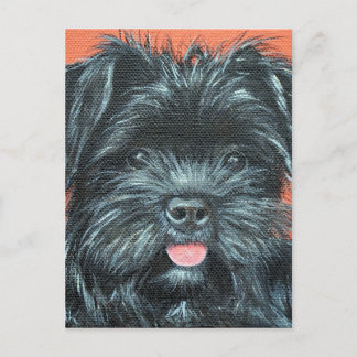 Cute Terrier Dog Painting Postcard