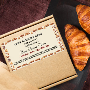 Cute Texas Cottage Food Law labels croissant 
