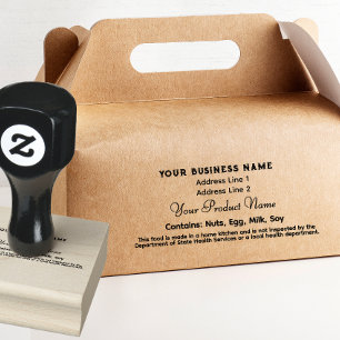 Cute Texas Cottage Food Law labels home business Rubber Stamp