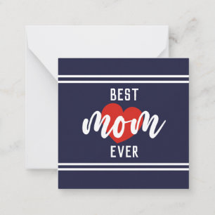 Cute Text Best Mum Ever With Heart Card