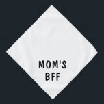 Cute Text Mum's BFF Large Pet Bandana<br><div class="desc">Cute bandanna with text for celebrating your BFF!</div>