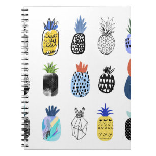 Cute textured pineapples, vintage collection. notebook
