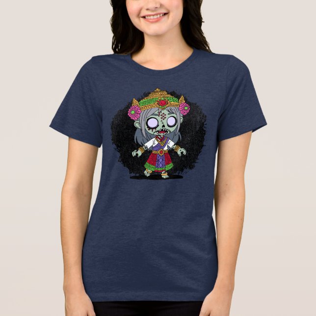 Cute Thai Zombie Tri-Blend Shirt (Front)