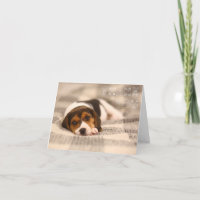 Cute Thank You Card with Beagle Puppy