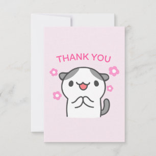 Cute Thank You Cat Card