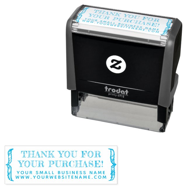 Cute Thank You for your Purchase Small Business Self-inking Stamp (In Situ)