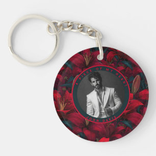 Cute Thank You Gifts Custom Photo Lilies Key Ring