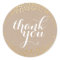 CUTE THANK YOU SEAL rustic gold confetti kraft