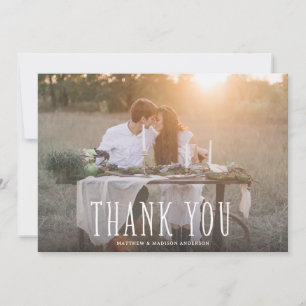 Cute Thank You White Overlay Card
