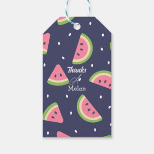 Cute Thanks a Melon Thank You Watermelon Birthday Gift Tags