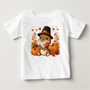 Cute Thanksgiving Dinosaur Baby T-Shirt