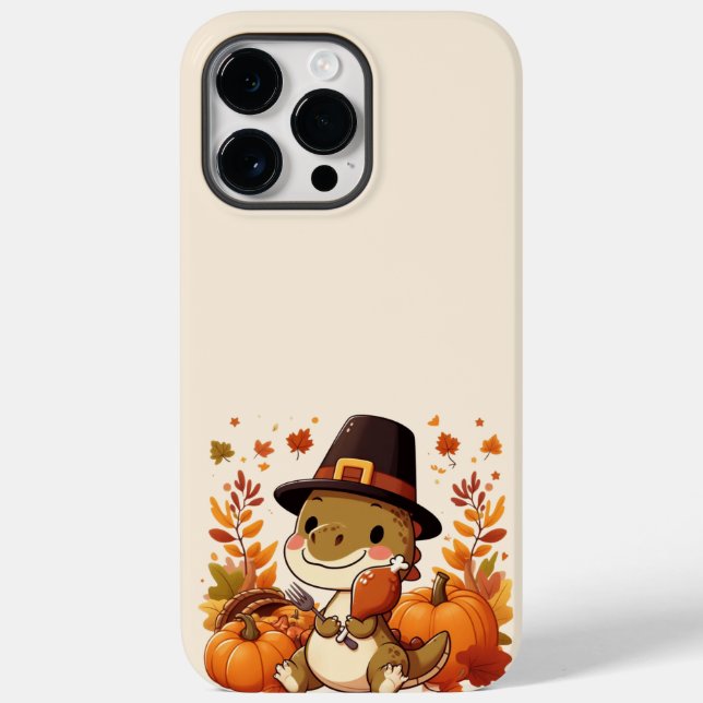 Cute Thanksgiving Dinosaur Case-Mate iPhone Case (Back)