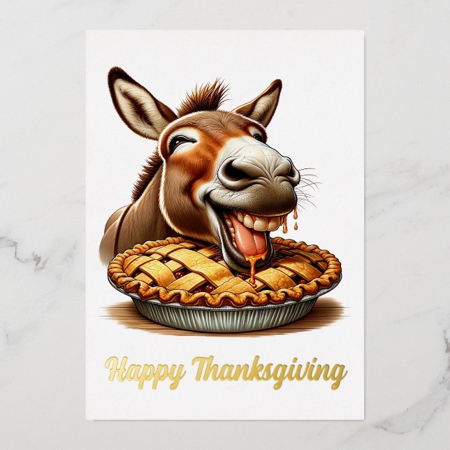 Cute Thanksgiving Donkey (Front)