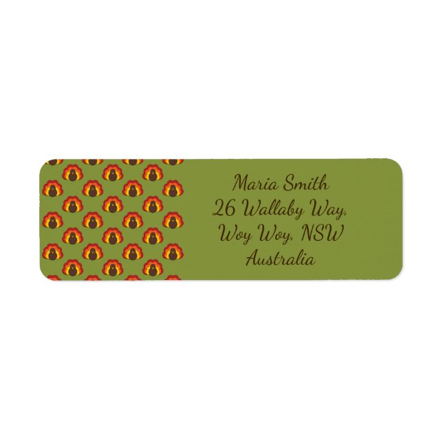 Cute Thanksgiving Fall Turkey Pattern (Front)