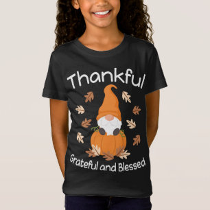 Cute Thanksgiving Gnome Autumn Gnomes Fall Pumpkin T-Shirt