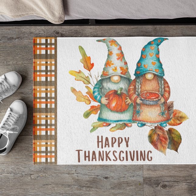 Cute Thanksgiving Gnomes   Doormat (Creator Uploaded)