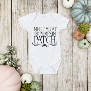 Cute Thanksgiving Meet Me at the Pumpkin Patch Baby Bodysuit