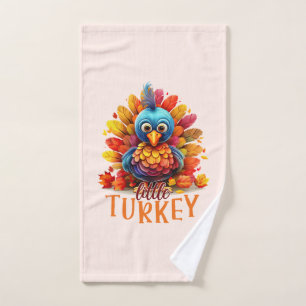 Cute Thanksgiving Turkey Bath Towel Set