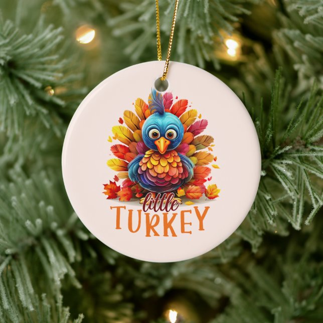 Cute Thanksgiving Turkey Ceramic Tree Decoration (Tree)